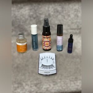 NEW | 6 Travel Size Health & Beauty Lot | Amika, Kiehl’s, Acure, MAC Eyelashes
